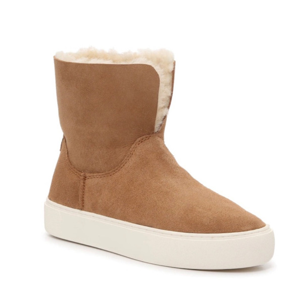 UGG Boots Womens Size 8 Brown Neumel Platform Shearling Lined Suede Winter Shoes - Picture 2 of 14